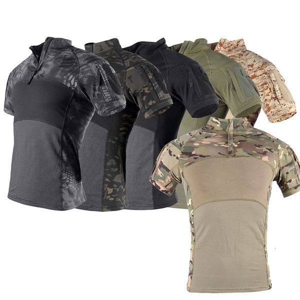 

outdoor woodland hunting shooting us battle dress uniform tactical bdu army combat clothing camo shirt camouflage t-shirt p05-014, Black;green