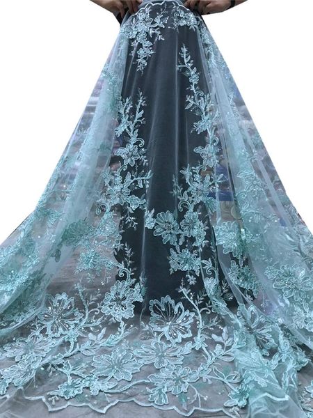 

ribbon latest african tulle lace fabric nigerian net embroidery french wedding sewing clothes dress gown, Pink;blue