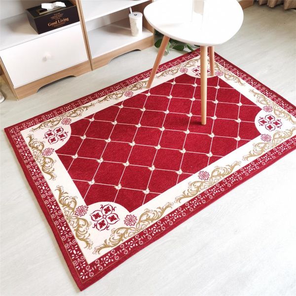 

european style lattice carpet household non-slip floor mats bedroom absorbent door mats bathroom rugs kitchen foot pads doormat