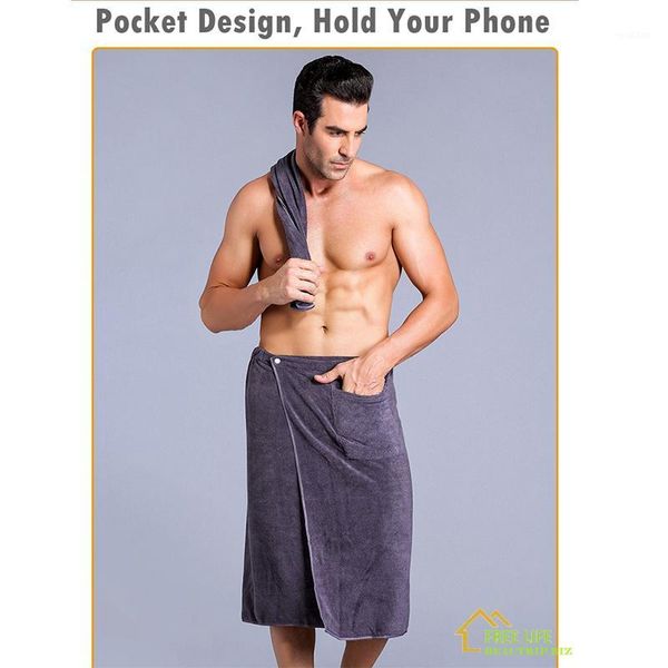 

man wearable magic bf bath towel with pocket swimming soft beach blanket shower skirt sports gym towels sheet swim set1