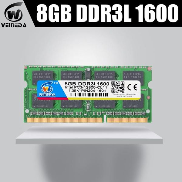 

rams veineda 8 gb ddr3l computer lapddr3 4gb 1600mhz pc3-12800 1.35v so-dimm non-ecc