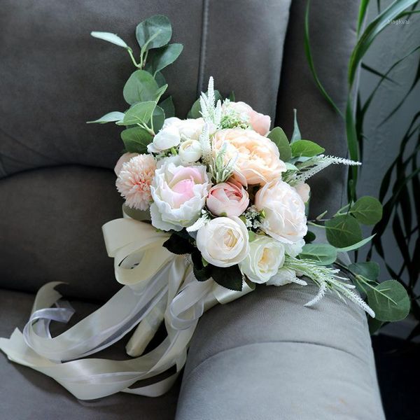 

xi wedding bridal bouquets you calli ye rose peony korean wedding p props1
