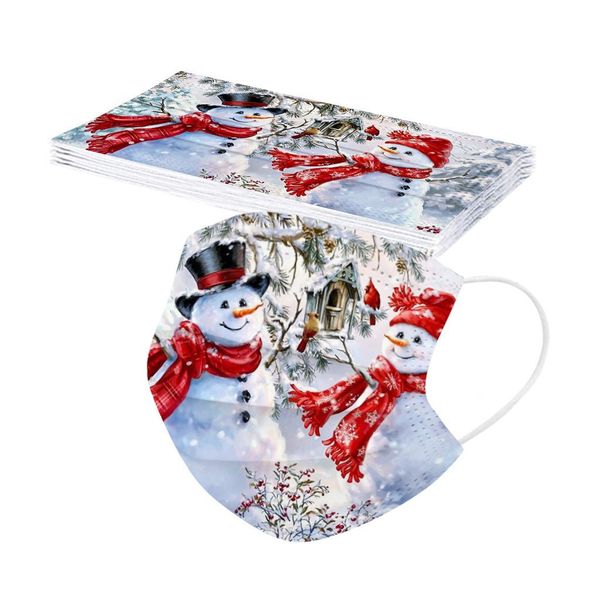 

zquality 10/20/50pcs christmas adult's disposable face high mask 3ply earhook mouth cover maschere fast delievry
