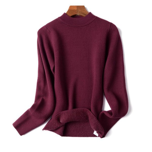 

2021 new thick warm fluffy women basic sweater long sleeve crew neck knit jumper autumn winter christmas sweaters -xl pull w7my, White;black