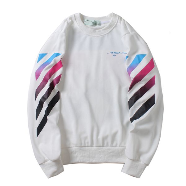 

вл white18ss нового цвета стрелки печать crew neck свитер мужчины и женщин моды бренд свитер, Black