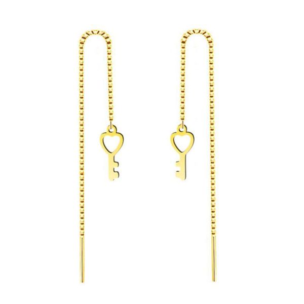 

stud 10pairs/lot fashion jewelry girls earrings s925 fan-shaped crown ear line golden and silver color for women accessories, Golden;silver