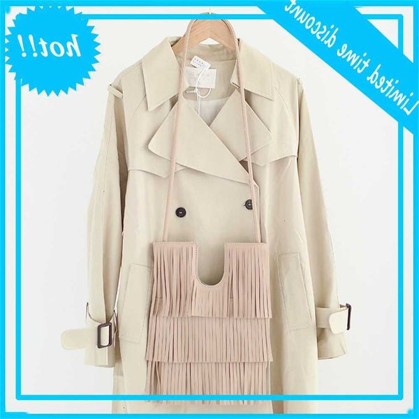 

ins casual and versatile small satchel korean fashion personality tassel women's minority simple student soft leather shoulder bag