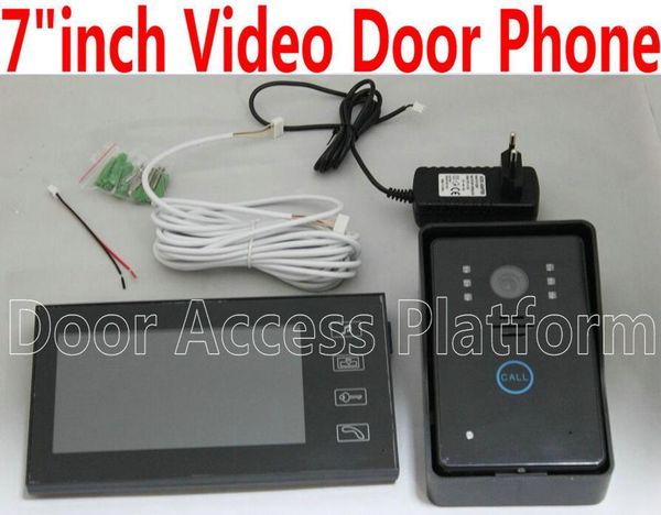 

7"inch color display video door bell video rf card phone intercom ring,security access bell door access control system touchable1