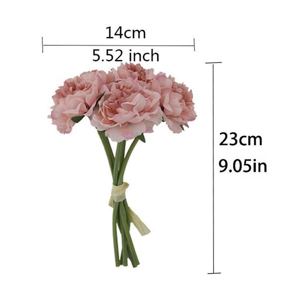 

new peony bouquet artificial silk flowers for home decoration wedding fake flower bride faux flowers liv jllccb