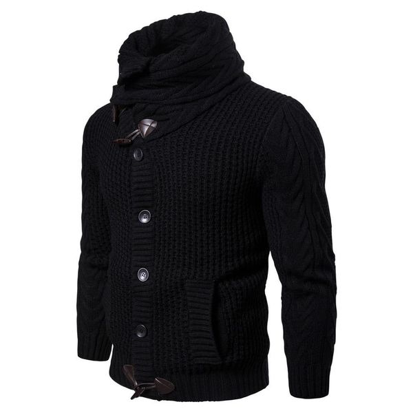 

2021 new men autumn winter fashion casual slim fit cotton knitted mens sweaters 5s8u, White;black