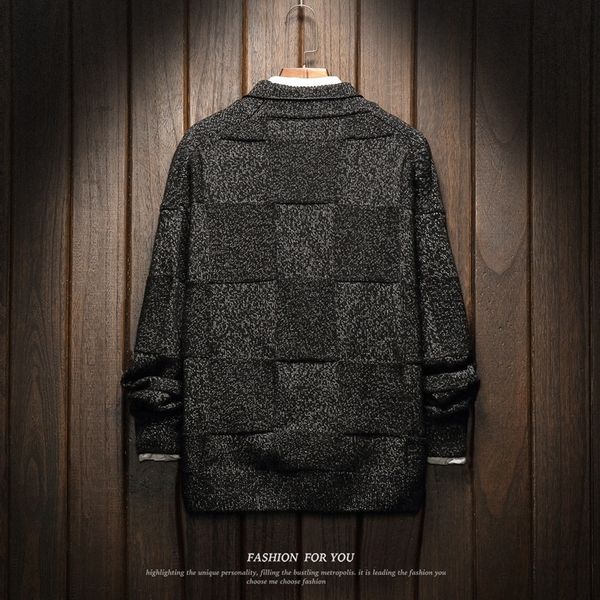 

men's sweaters spring autumn winter clothes pull oversize -4xl 5xl korea style casual standard pullovers 201124, White;black