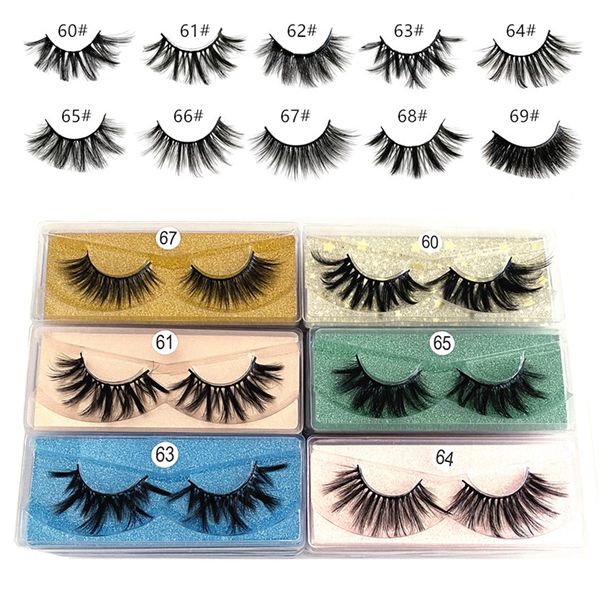 

20mm 3d mink eyelash 60~69# false eyelash soft natural thick 3d mink hair false eyelash natural extension 3d eyelashes dhl free