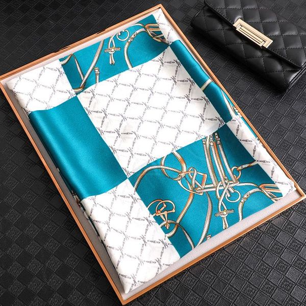 

2020 silk scarf lady head wraps мода буфанда зимние шарфы женская теплая шаль женщины bandana follard print stoles new sqcrmc, Blue;gray