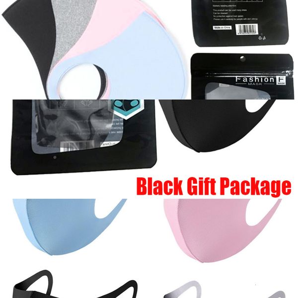 

gift mouth individual ice washable black face mask package anti dust pm2.5 respirator dustproof anti-bacterial reusable outletebd9