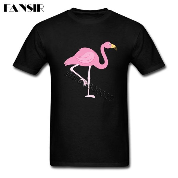 

sport leisure flamingo t shirt mens short sleeve organic cotton men t-shirt camisetas plus size