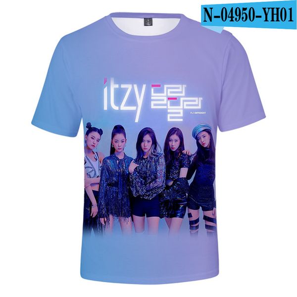 

female idol group itzy printed kpop 3d print shirts hentai humor humor men clothing