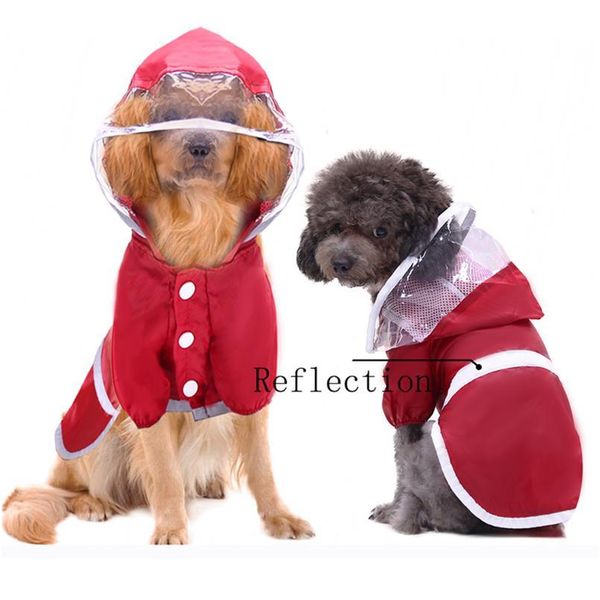 

oversize dog raincoat waterproof pet hooded reflective dog clothes for small medium large dogs breathable chihuahua pug bbyvzz