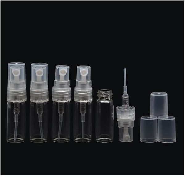 

l 100 pcs mini perfume bottle clear glass spray bottle cosmetic bottles container&glass spray atomizers clear perfum bbyjby
