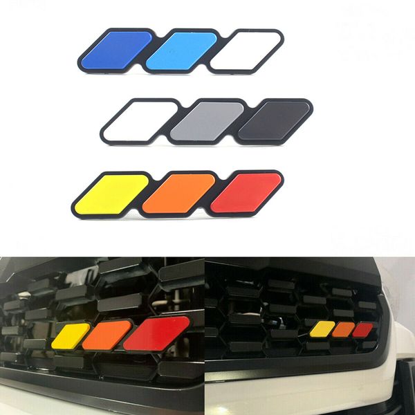 

1pc for toyota tacoma 4runner tundra tri-color 3 grille badge emblem eoa