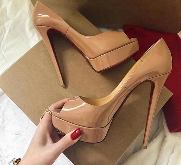 

luxury designer high heels women shoes red bottom high heels 13cm nude black red leather super high heels prom shoes dress shoes