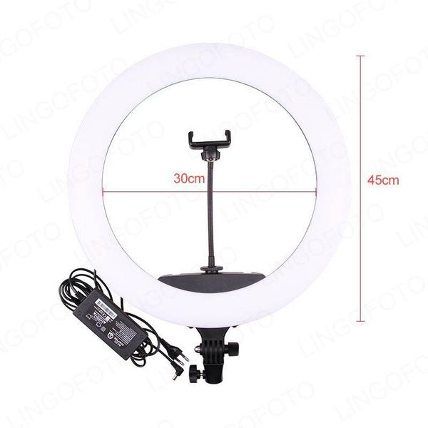 

flash heads 18 inch po studio lighting led ring light pography dimmable lamp with 160/210cmtripod uc9782