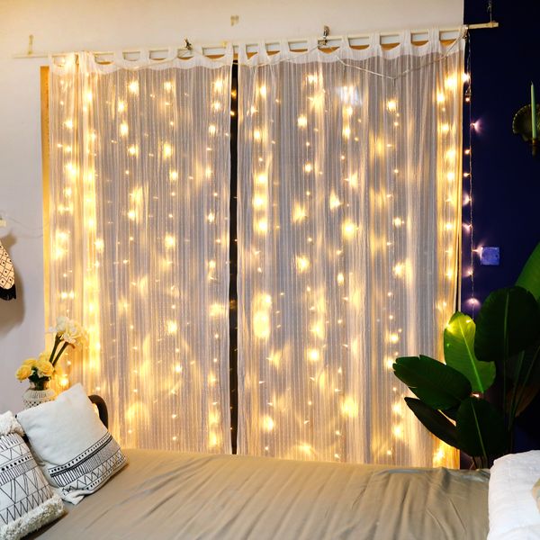 

string led light fairy curtain christmas outdoor decoration