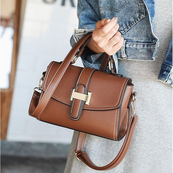 

shoulder bags fashion leather small women casual tote brand hard pu women's messenger bag for female handbag 2021