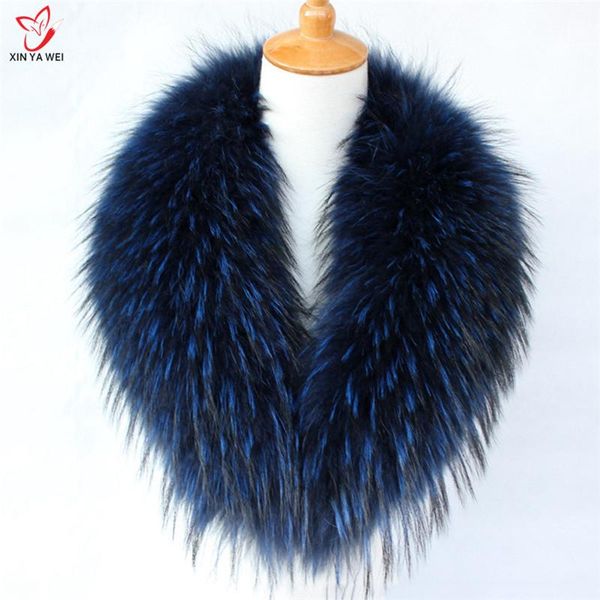 

scarves fur raccoon necklace winter ladies accessories collar decorative real variey of colors for you to choose., Blue;gray