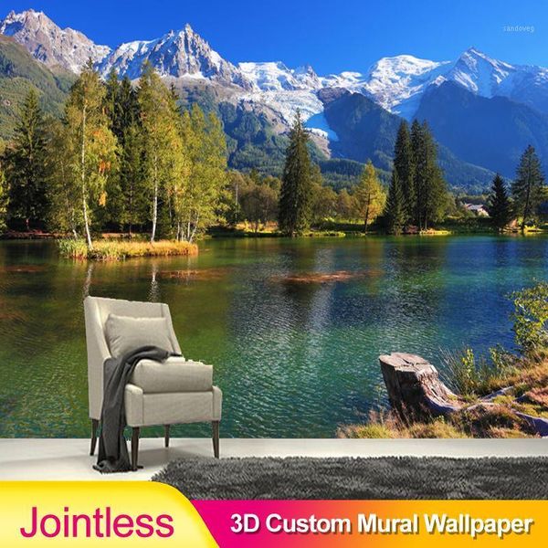 

jointless forest lake moutain natural landscape 3d mural wallpaper living room bedroom sofa tv wall paper home decoration1
