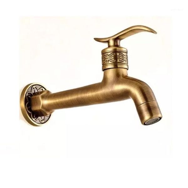 

bathroom sink faucets antique brass bibcock, outdoor faucet, decorative garden tap/washing machine water mixer tap 1