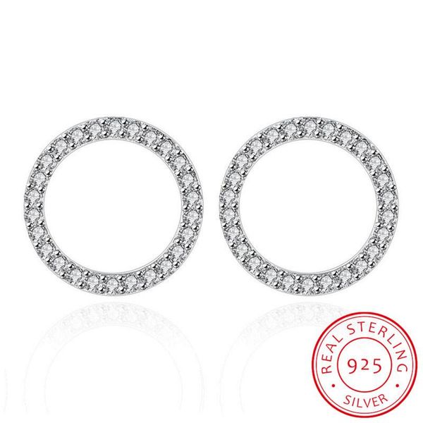

stud 925 sterling silver geometric star heart square mosaic zirconia earrings for women jewelry s-e539, Golden;silver