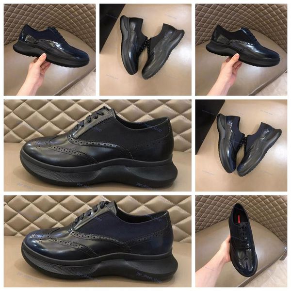 

paris fashion banquet dress shoes for gentle men genuine leather casual shoes with splicing lacquer leather and carving flowers, Black