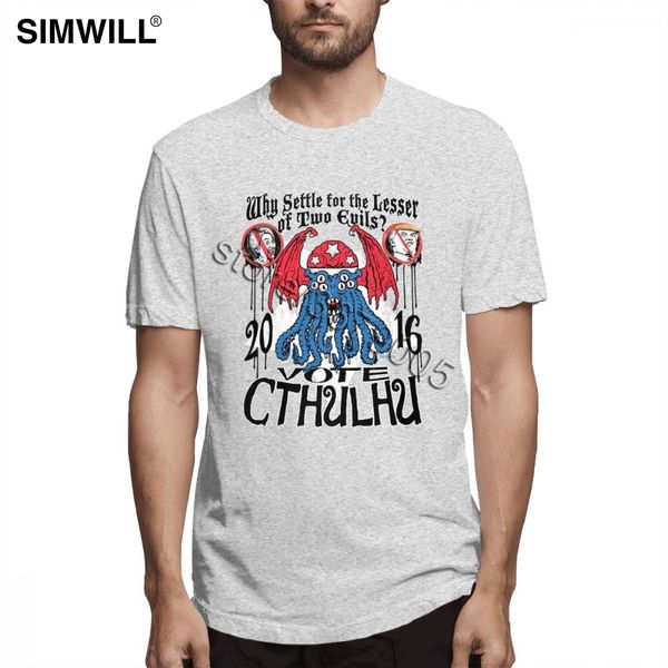 

sport cool cthulhu greater of two evils 2016 tees mens o neck short sleeved soft cotton t shirt gentlemen custom print clothing
