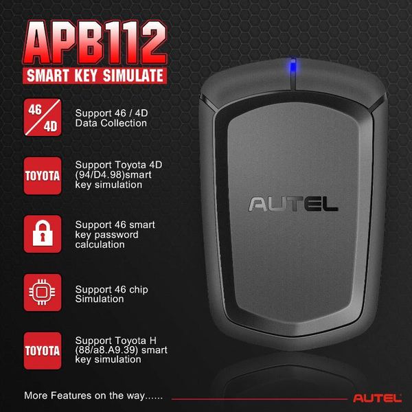 

autel apb112 smart key simulator 46 4d chip compatible with im608,im508,mx808im