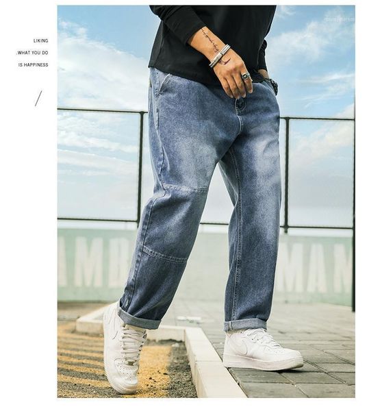 

men's jeans loose trousers size 28-48 men's fall trend plus casual1, Blue