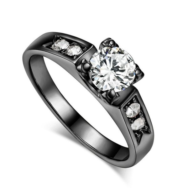 

fashion jewelry copper rings for women engagement & wedding birthday gift size 5/5.5/6/6.5/7/8/9, Silver