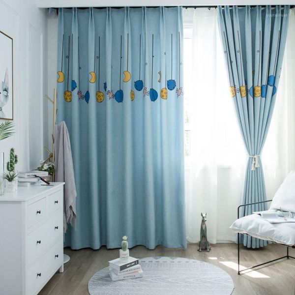 

curtain & drapes children's room embroidery star station shade curtains for living dining bedroom.1