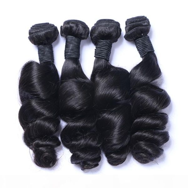 

brazilian malaysian peruvian indian virgin extensions for 8-30 inch loose wave human remy hair weave natural color brazilian hair weft, Black