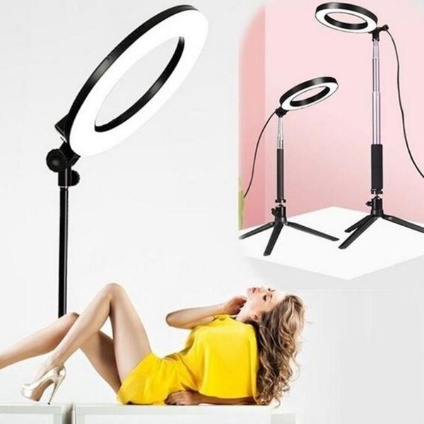 

flash heads led selfie ring light fill mobile phone live dimmable 5500k 30cm beauty self-timer for smartphone makeup1