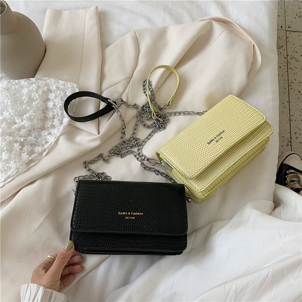 

stone pattern chain 2020 new summer messenger ladies fashion casual shoulder mobile phone bag wallet, Red;black