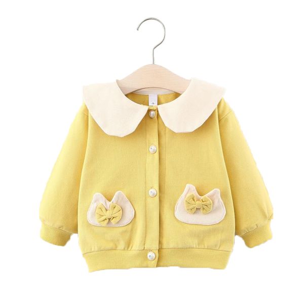 

baby girl winter outerwear bow cotton warm clothing knit 0-3years fashion o-neck girls jacket with buttons cute newborn clothing 1029, Blue;gray