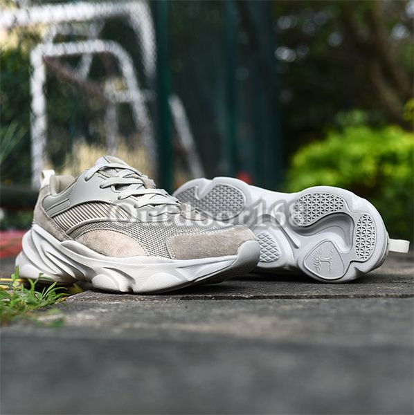 

treeperi fashion chunky reflective sneakers beige grey men trainers running shoes us 8.5 eur 42 for men