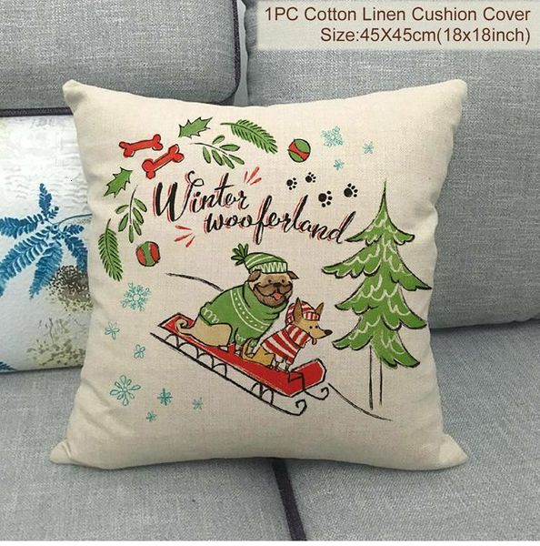 

qifu linen pillowcase christmas ornaments christmas decorations for home 2020 xmas gift new year 2021 navidad xmas decor