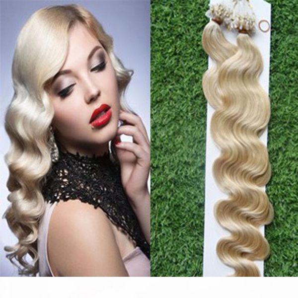 

micro loop rings golden blonde bundles micro loop hair extensions 1g 100pcs lot brazilian body wave blond hair micro ring hair