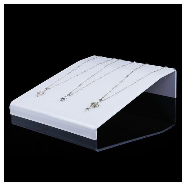 

necklace chain display stand riser white acrylic jewelry showcase displays for necklaces shipping custom logo s7yst, Black