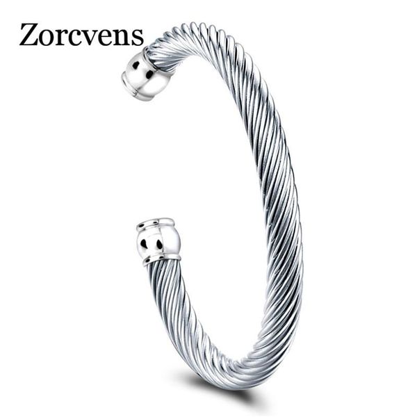 

zorcvens brand jewelry 316l stainless steel bracelets bangles satellite crystal stone bracelet for women, Black