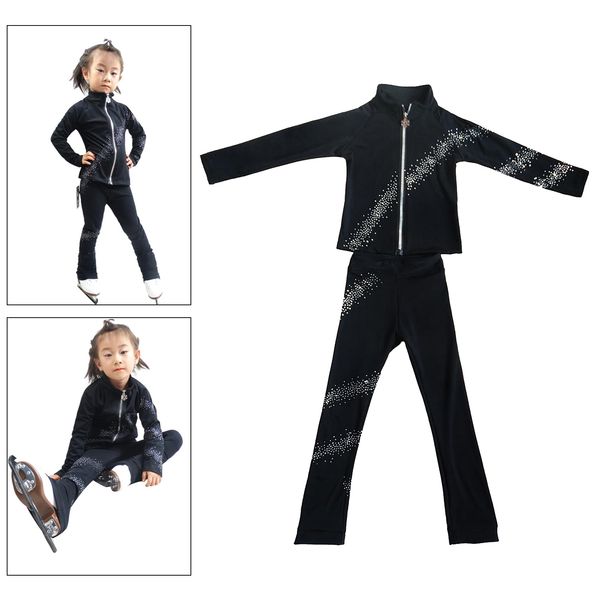 

эластичного рисунок ice skating outfit костюм женщина девушка мягкого compression skate practice штаны куртка теплая флисовая skate обучение