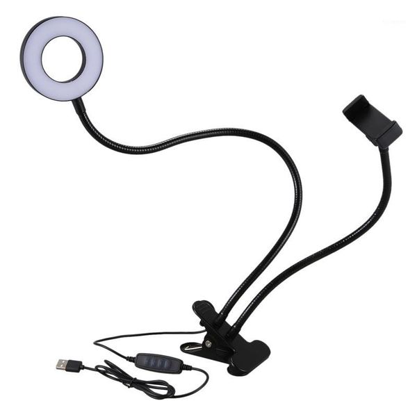 

flash heads mool selfie ring light with flexible mobile phone holder lazy bracket desk lamp led for youtube live stream office so on1