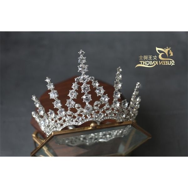 

lcircle, exquisite temperament, flash small diamond, whole korean style crown performance headdress, bride's wedding accessories m, Silver