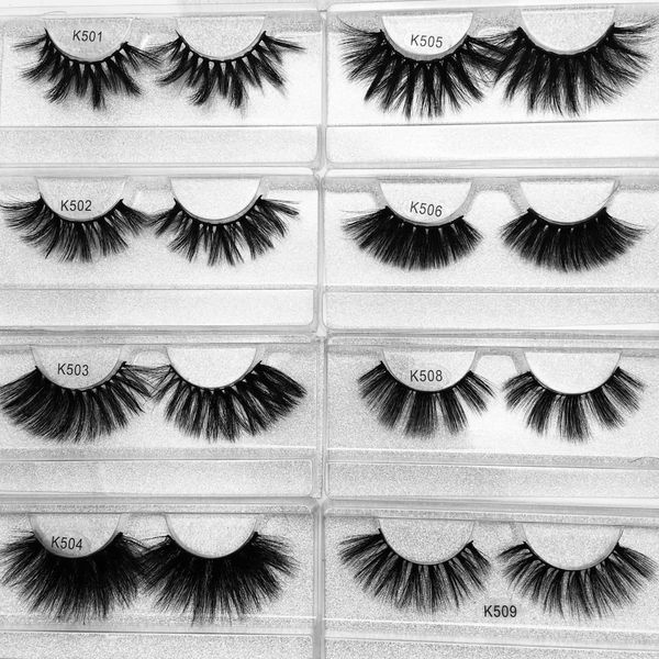 

false eyelashes dhl 50 pair 3d mink lashes fluffy extra long 25mm natural thick soft handmade women beauty tool